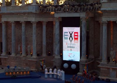 Retransmisión en el teatro Romano de Merida
