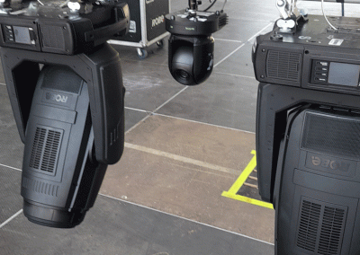 Luces móviles en el escenario de Interestelar en Granada